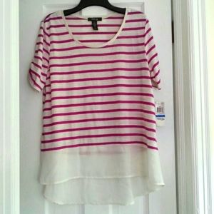 Lovely Stripped Pink & Cream Top